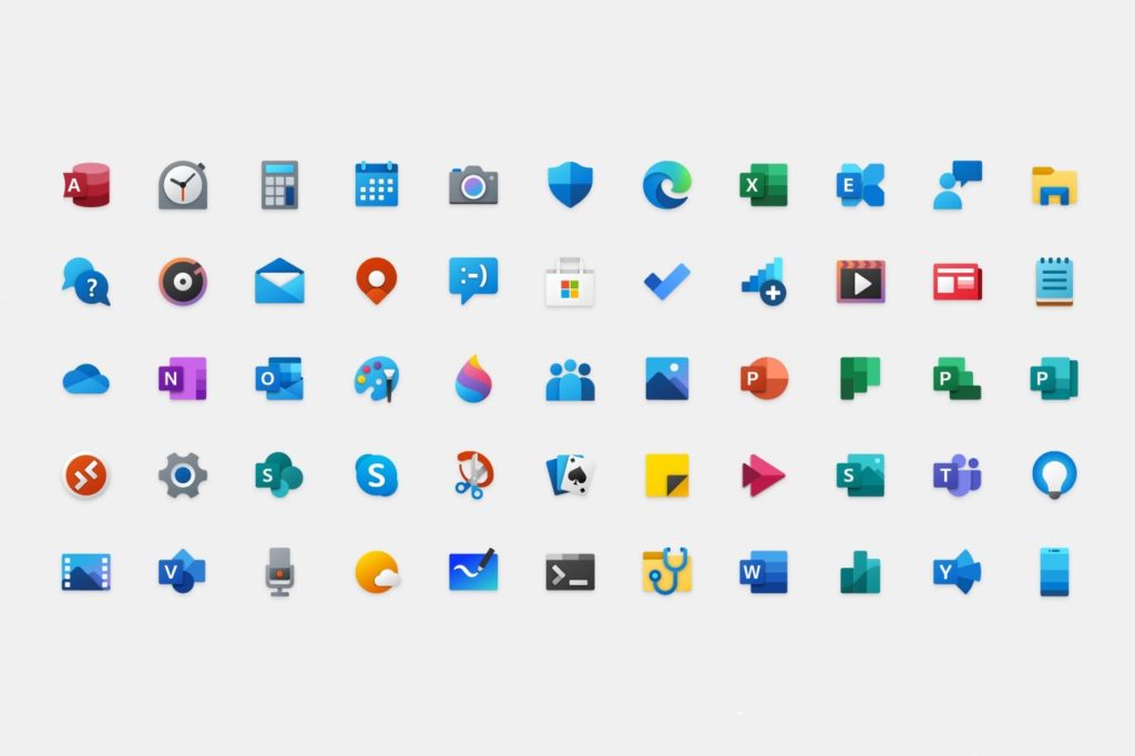 This is how Microsoft designed its new colorful Windows 10 icons